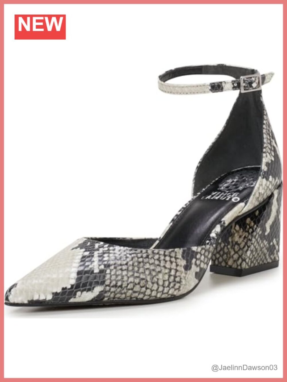 Vince Camuto Womens Sorenn Leather Almond Toe Block Heel Ankle Strap Pumps Heels